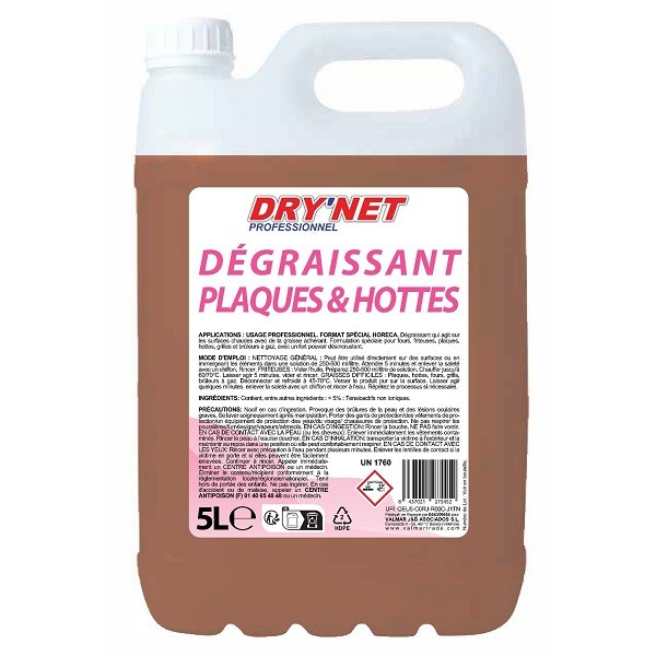 Dégraissant DRY'NET professionnel plaques & hottes 5 L