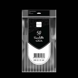 Fourchettes RIMON plastique réutilisables transparentes 185 mm X50