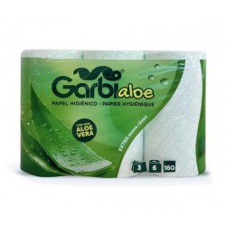 Papier hygiénique GARBI aloe vera extra-doux 160 feuilles X6 rouleaux