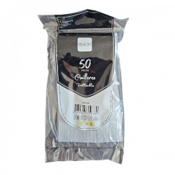 Cuilléres dessert RIMON plastique transparents réutilisables X50
