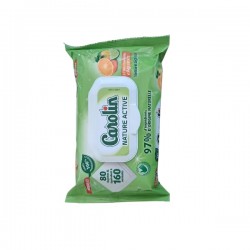 CAROLIN Lingettes 80Pcs Nature Active Fr.