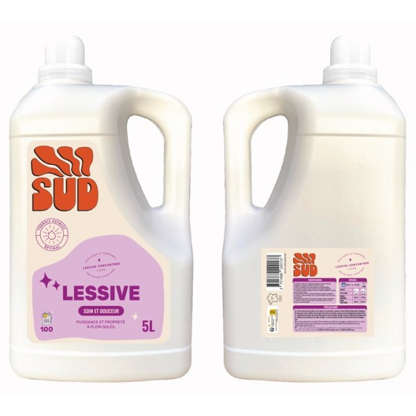 Lessive Liquide Box Palette Soin Douceur 100 lavages 5L SUD