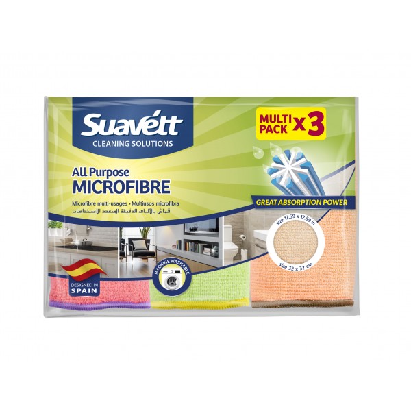 MICROFIBRE MULTI-USAGES MULTI PACK x3 SUAVETT