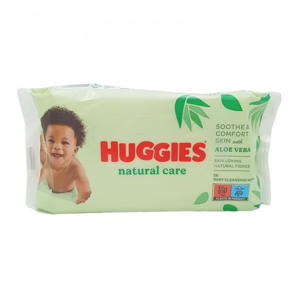Lingettes HUGGIES bébé soin naturel aloe vera X56