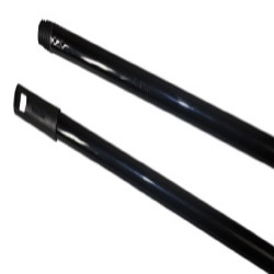 Manche métal gainé rouge, pas de vis italien 120 cm