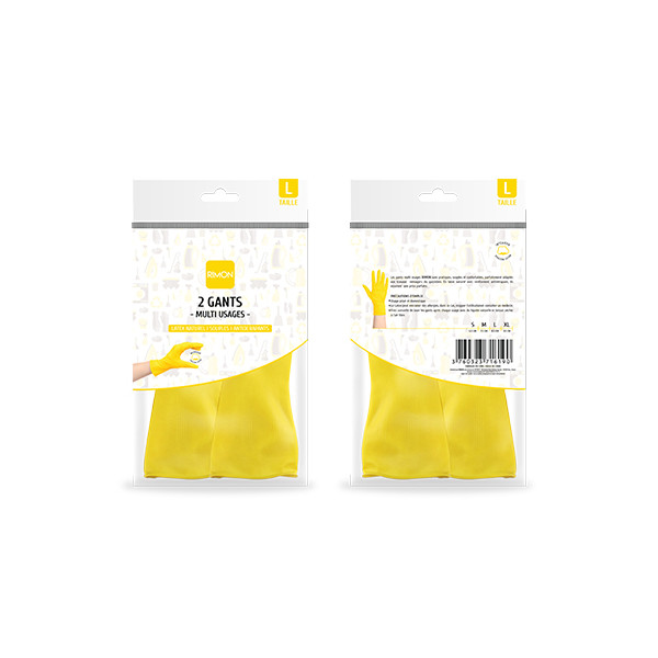 Gants RIMON multi usages latex naturel taille L X2