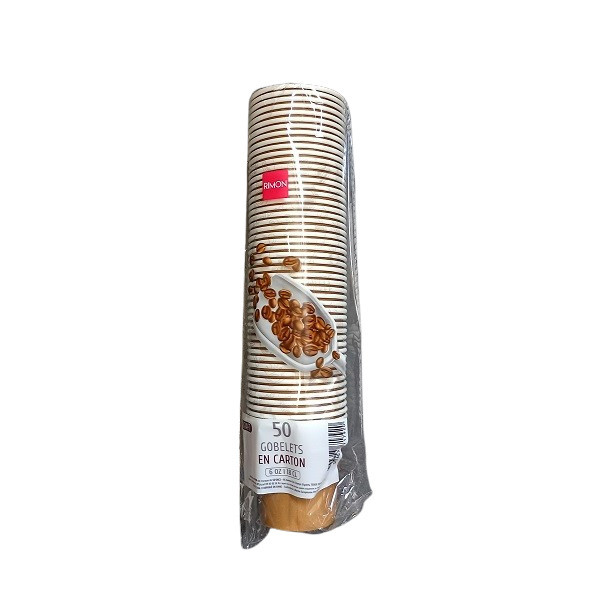 Gobelets RIMON carton brun 6 oz 18 cl X50