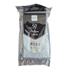 Cuilléres dessert RIMON plastique transparents réutilisables X50