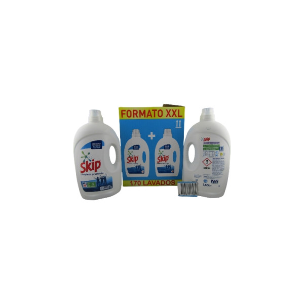 Lessive SKIP liquide active clean 85 doses 3.825 L X2