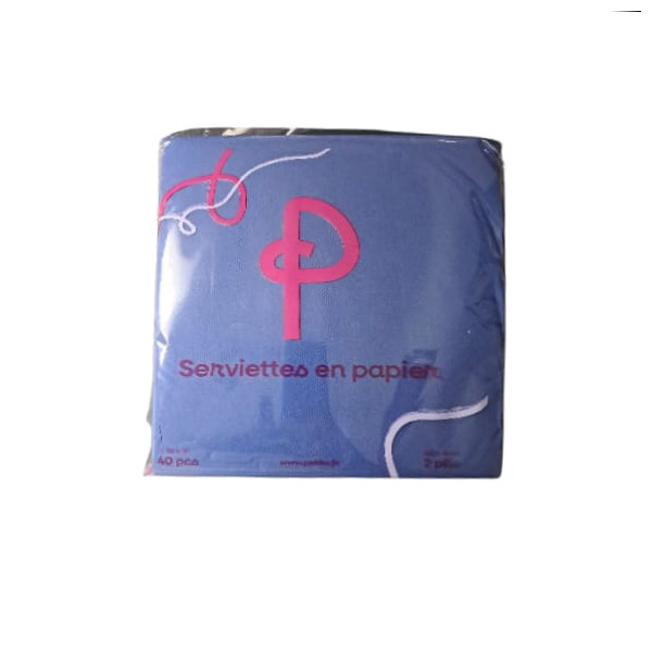 SERVIETTES MICROPOINTE 38x38 2plis 40Pcs BLEUE NUIT PEKKU