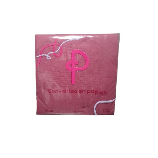 SERVIETTES MICROPOINTE 38x38 2plis 40Pcs BORDEAUX PEKKU