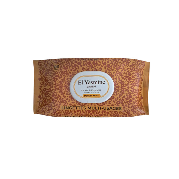 Lingettes multi-usages x80 EL YASMINE Senteur Musc
