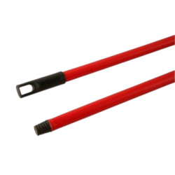 Manche métal gainé rouge, pas de vis italien 120 cm