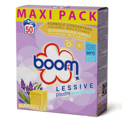 Lessive POUDRE Savon de Marseille BOOM 50lavages 2,5Kg