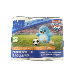 Papier toilette x12 2plis "Edition spéciale Foot" BLUE WAVE 