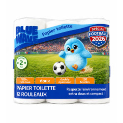 Papier toilette x12 2plis "Edition spéciale Foot" BLUE WAVE