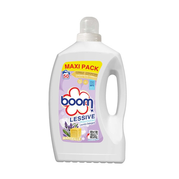 Lessive liquide concentré - Savon Marseille BOOM 50 lavages 2,65L