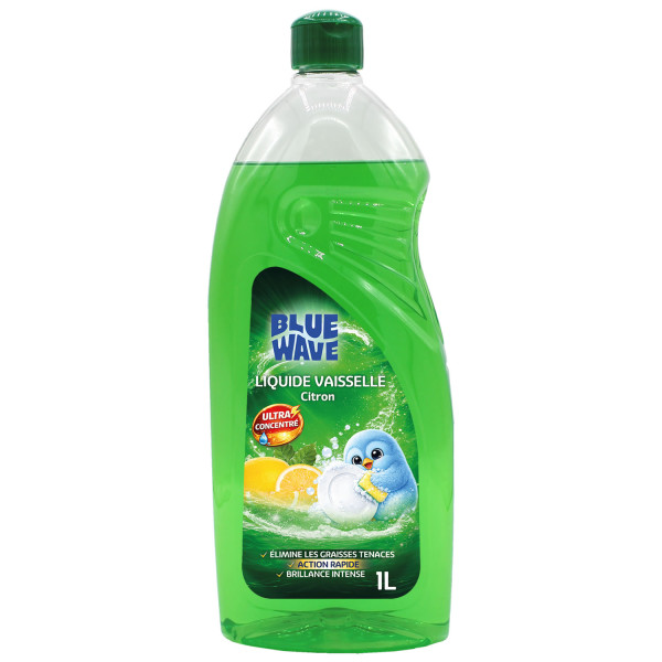 Liquide vaisselle concentré Citron BLUE WAVE 1L 