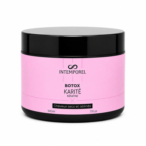 Soin Botox cheveux 500ml Karité Kératine INTEMPOREL