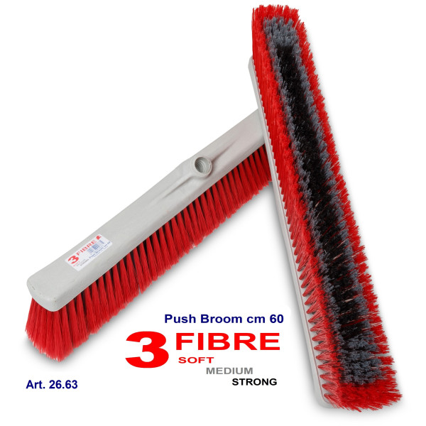 Balai 3fibres (doux, moyen, fort) 60cm