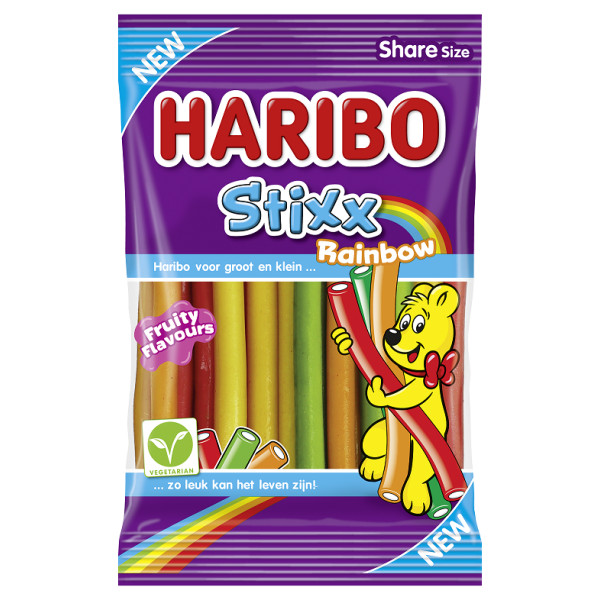 Haribo Stixx Rainbow 160g  (DLV 30/09/27)