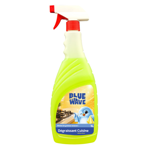 Spray  Dégraissant Cuisine Citron 1L  BLUE WAVE
